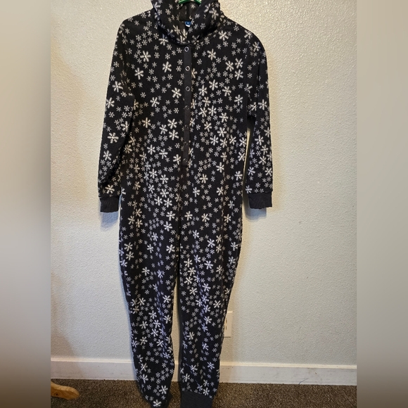 Old navy Microfleece Hooded One-Piece Pajamas - Picture 2 of 5
